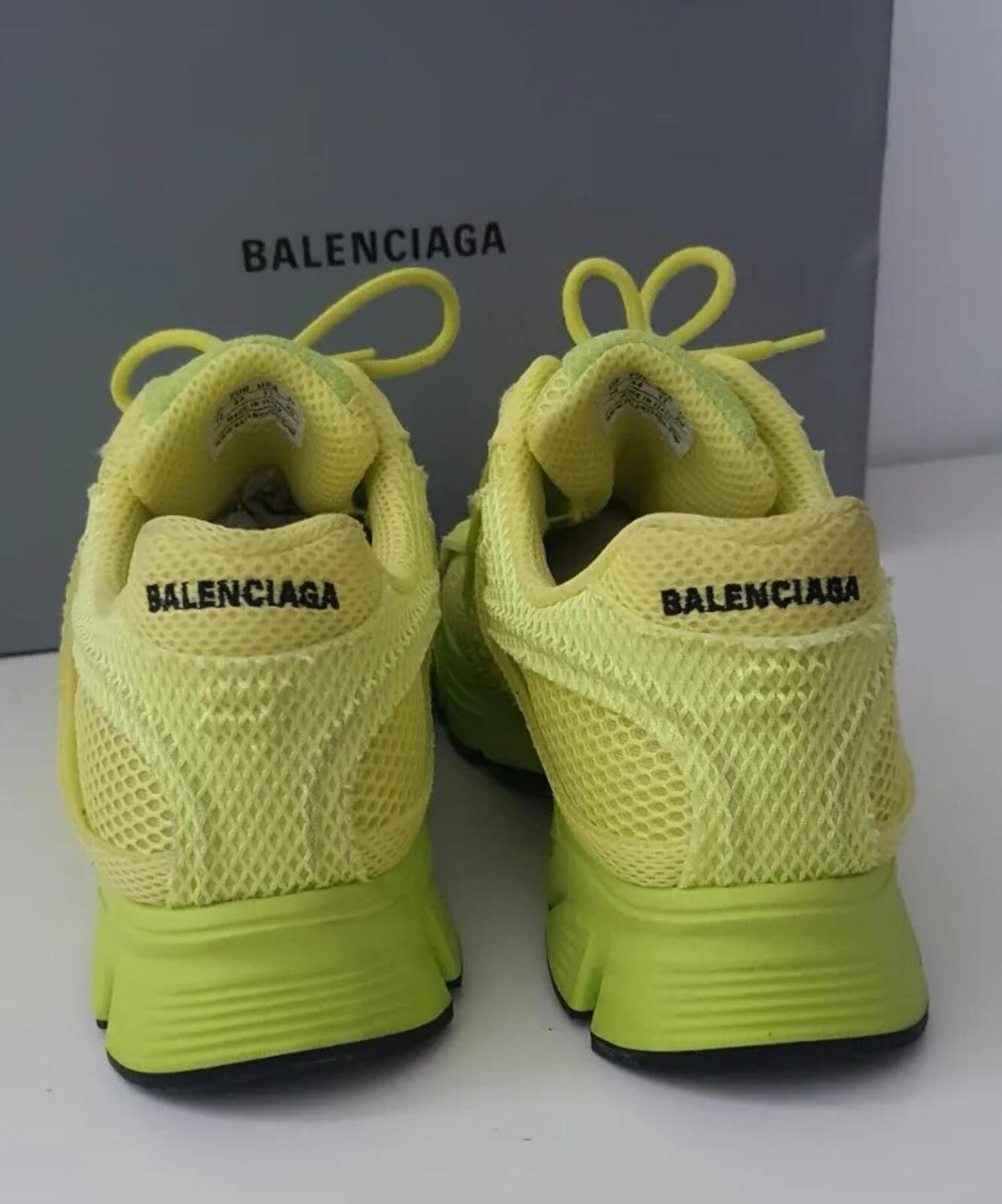 £525 BALENCIAGA Phantom Sneaker Lime And Black UK 10 US 11 EUR 44 trainers Mesh
