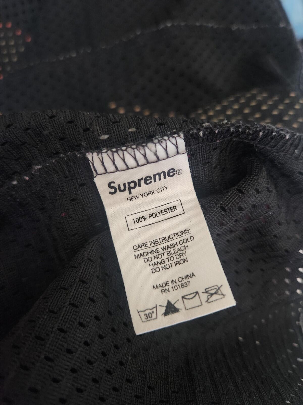 SS19 Supreme Rhinestone basketball jersey M medium Black sleeveless tank top