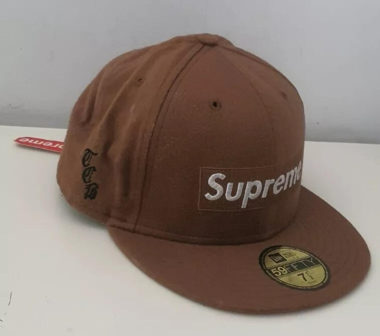 FW11 Supreme Loro Piana Box Logo New Era Hat Wool Brown Size 7 1/2