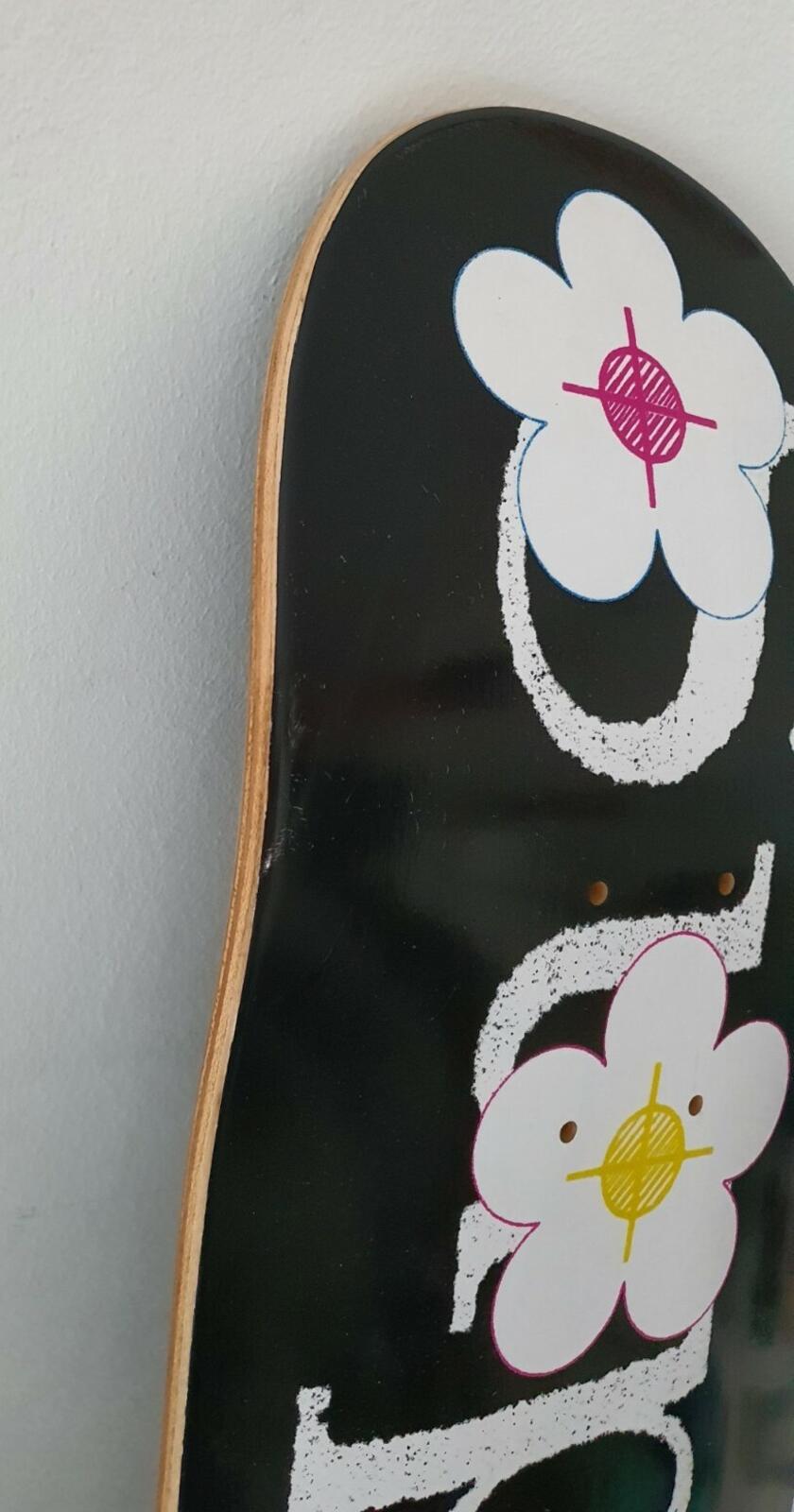 SS17 Supreme Flowers black Skateboard deck size 8.375" Skate Accessory