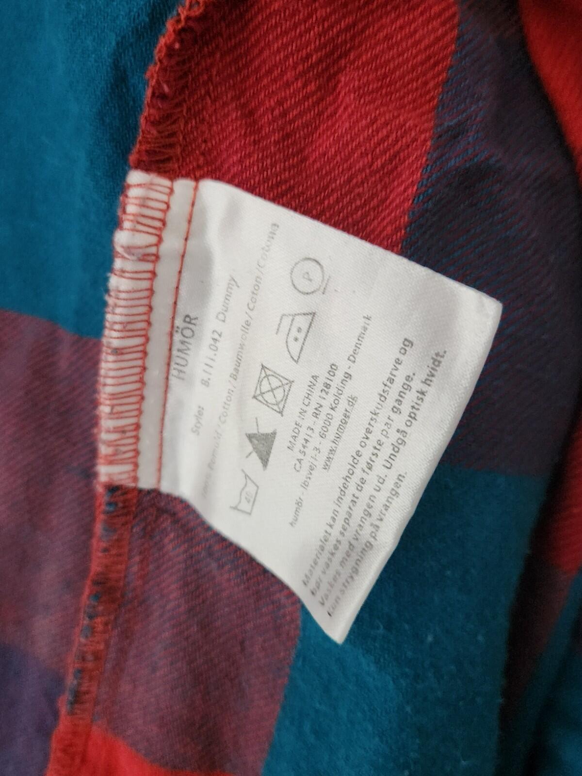 HUMOR Dummy Shirt flannel checked S small Multicoloured long sleeve Denim