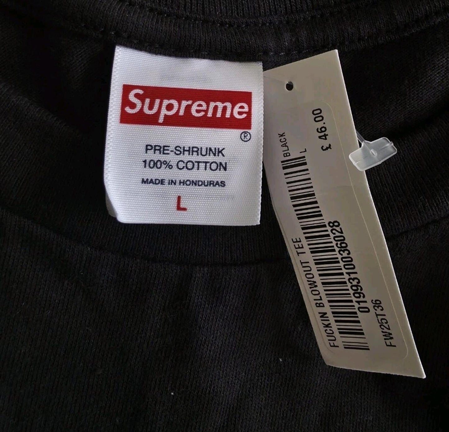 FW25 Supreme Fucki n Blowout Tee Black Size L Original artwork by Rob Zombie
