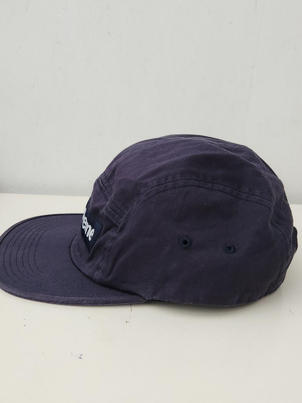 SS16 Supreme Washed Chino Twill camp cap Hat Navy box logo