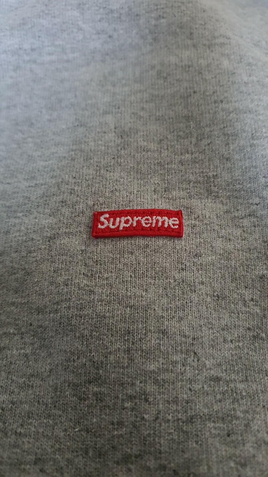 FW12 Supreme Snap Front Varsity Jacket Grey Size M