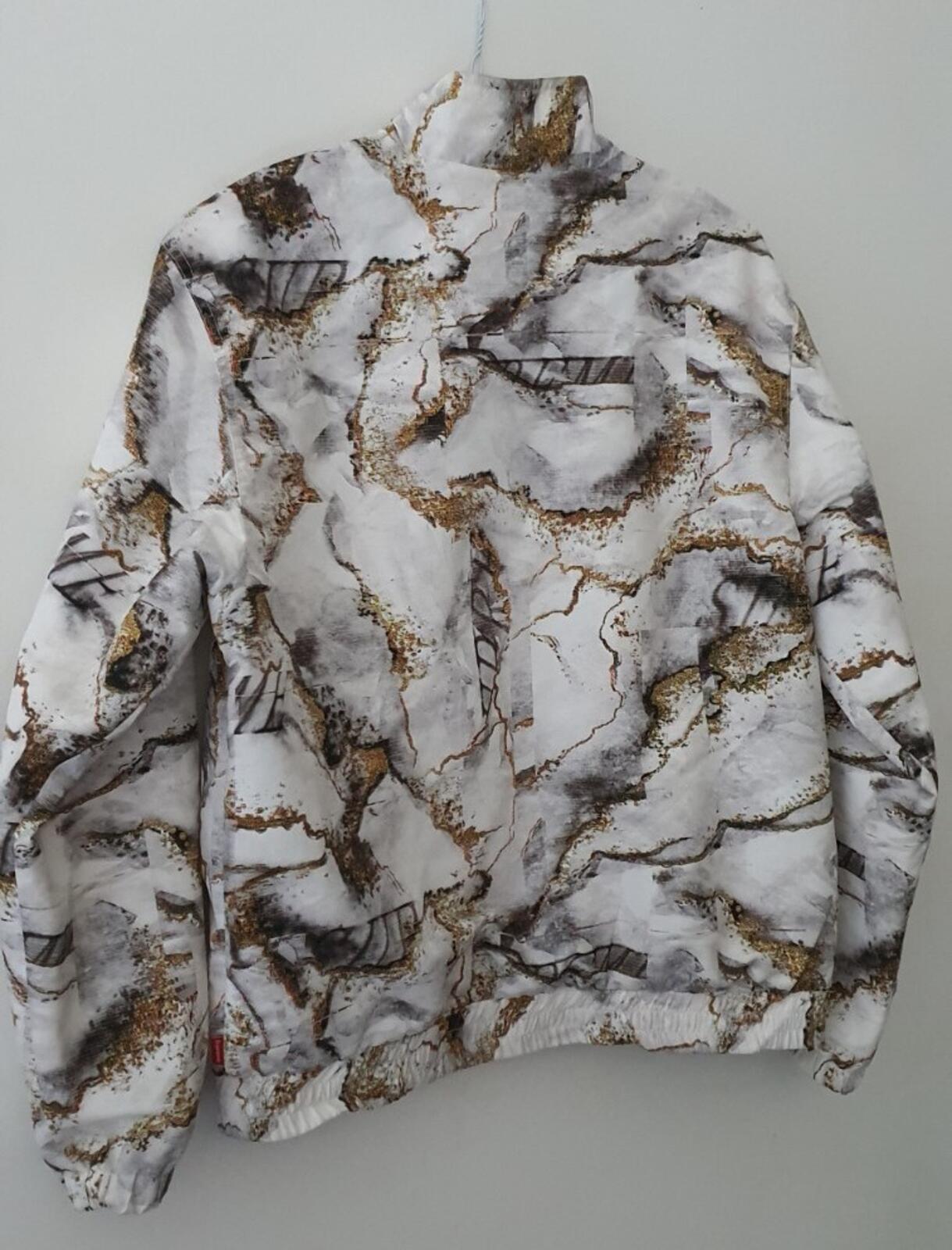 FW20 Supreme Marble Trainingsjacke Größe S klein weiß Wasserabweisend