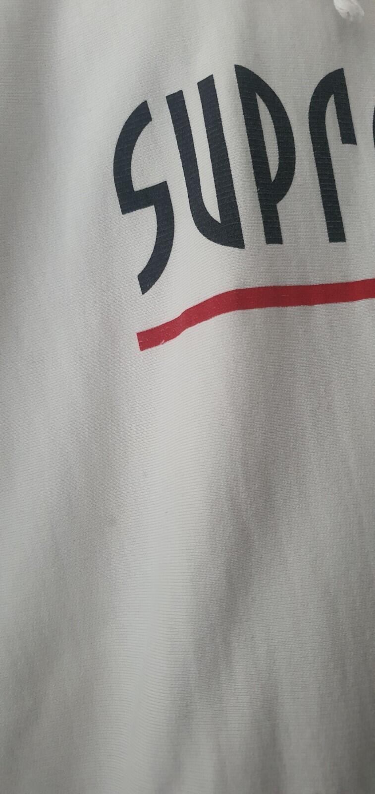 SS14 Supreme Riot Pullover Hooded Sweatshirt M medium White hoodie Neville Brody