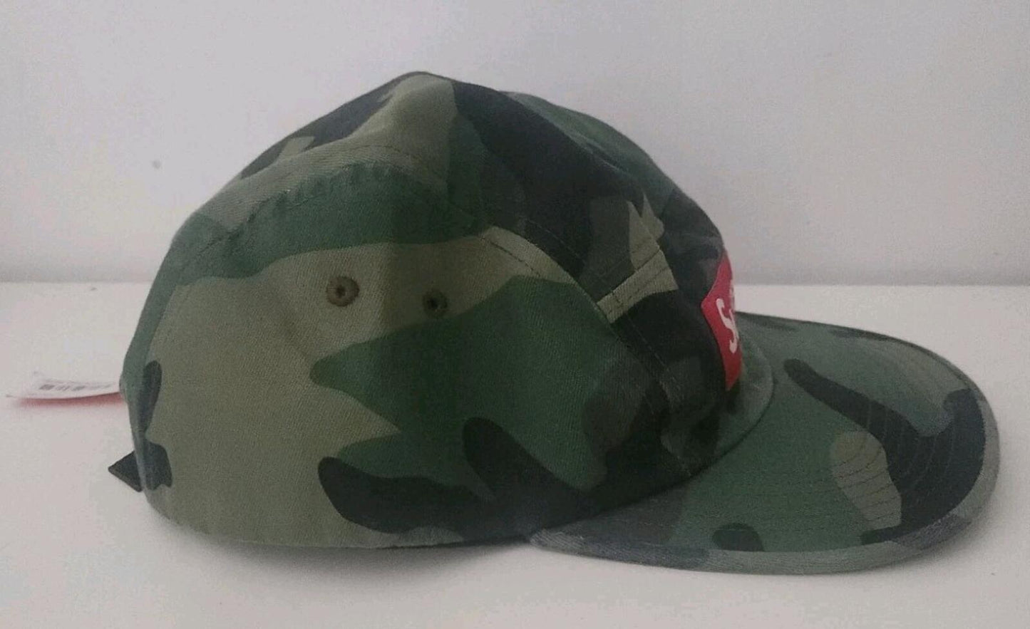 FW16 Supreme Side Pocket Camp Cap Camo Woodland
