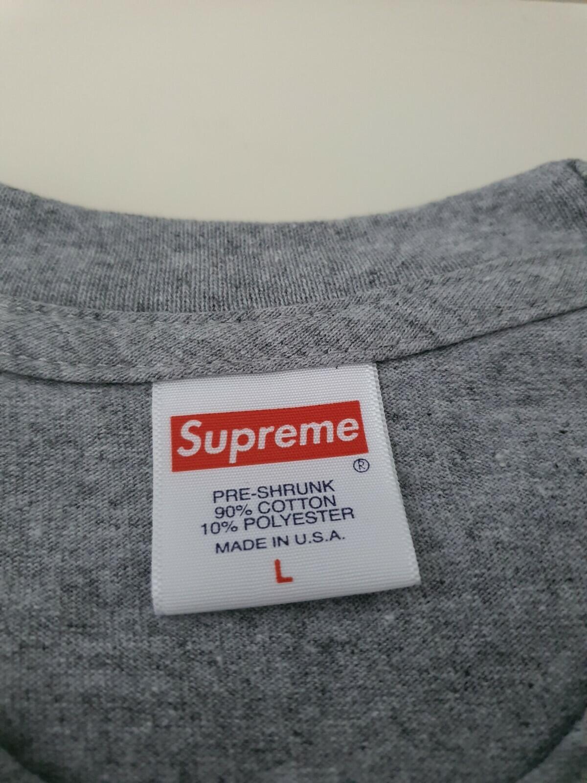 SS18 Supreme Fiorenza tee M medium heather grey T-shirt Suprema Made In USA