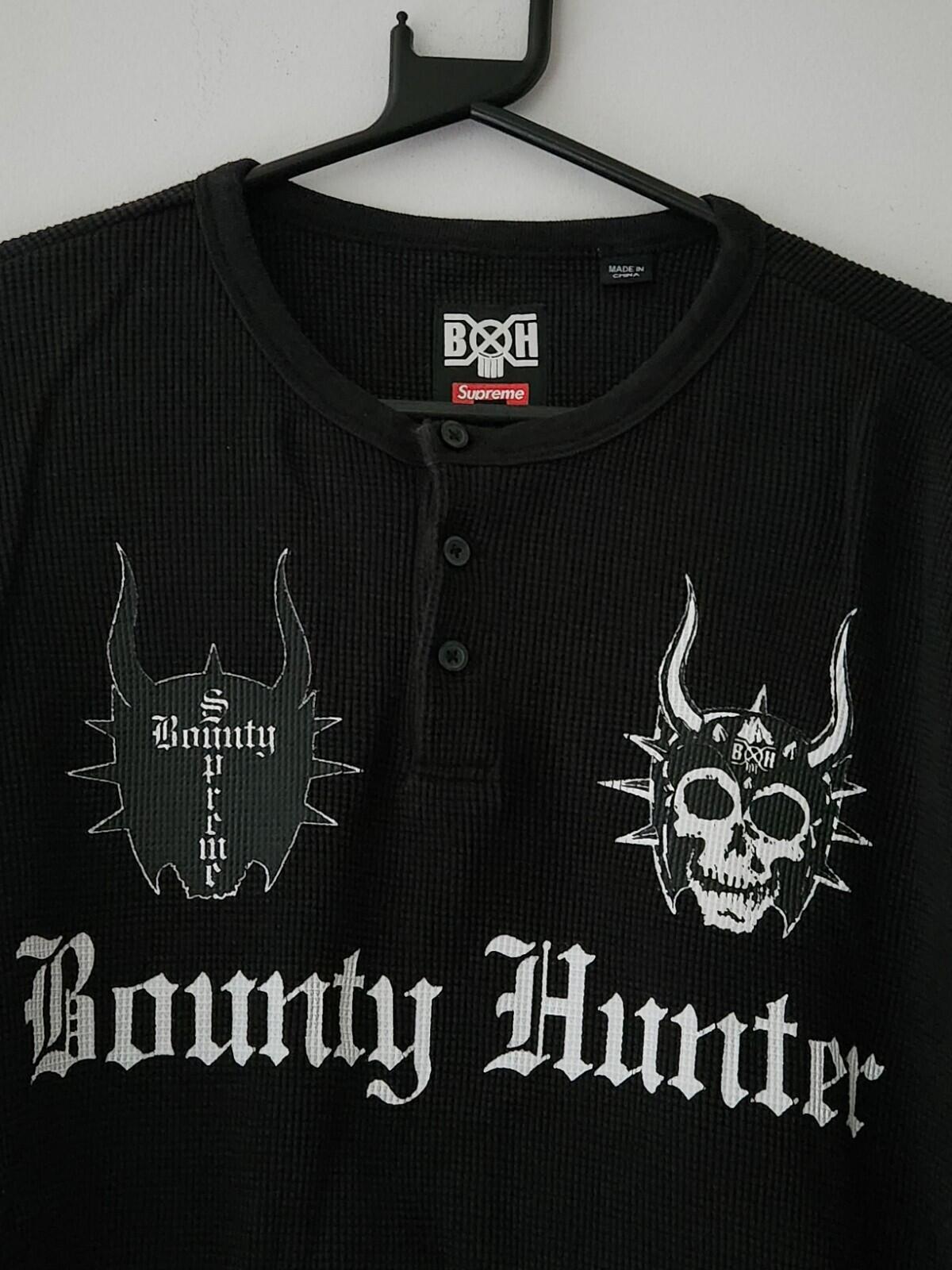 FW23 Supreme x Bounty Hunter Thermal Henley L/S Top size L large Black