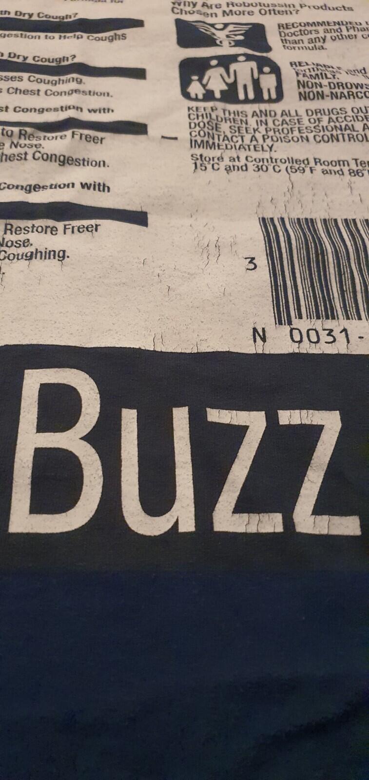 SS13 Supreme Tussin L/S tee Navy Robotussin Buzz Size L