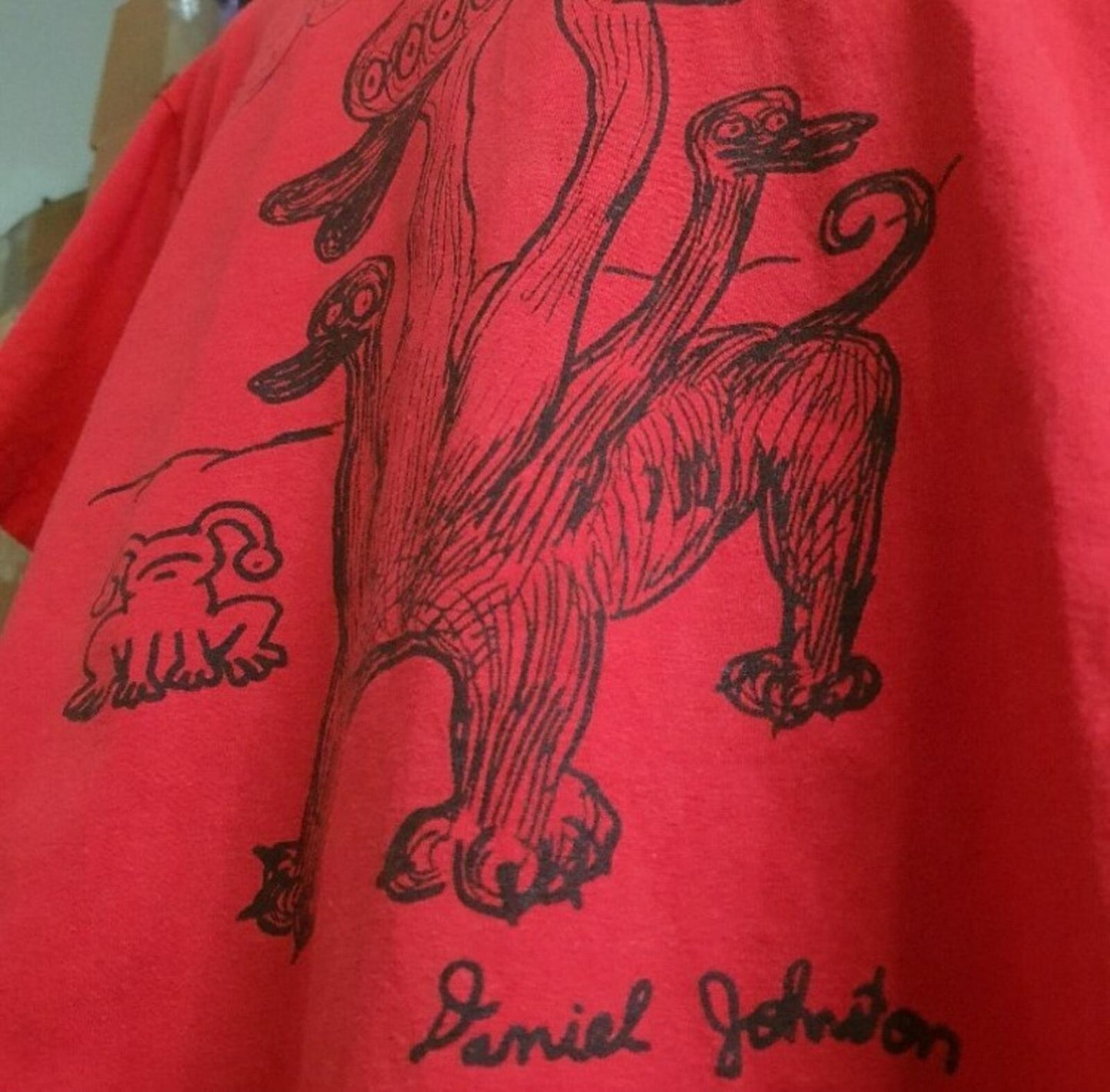 SS15 Supreme Daniel Johnston Camiseta Roja Talla XL