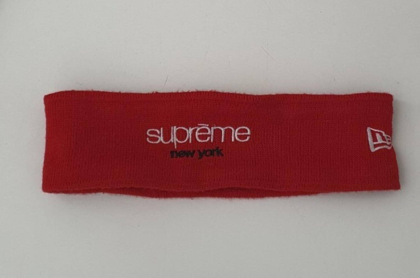FW15 Supreme New Era Classic Logo Headband red Rare Accessory