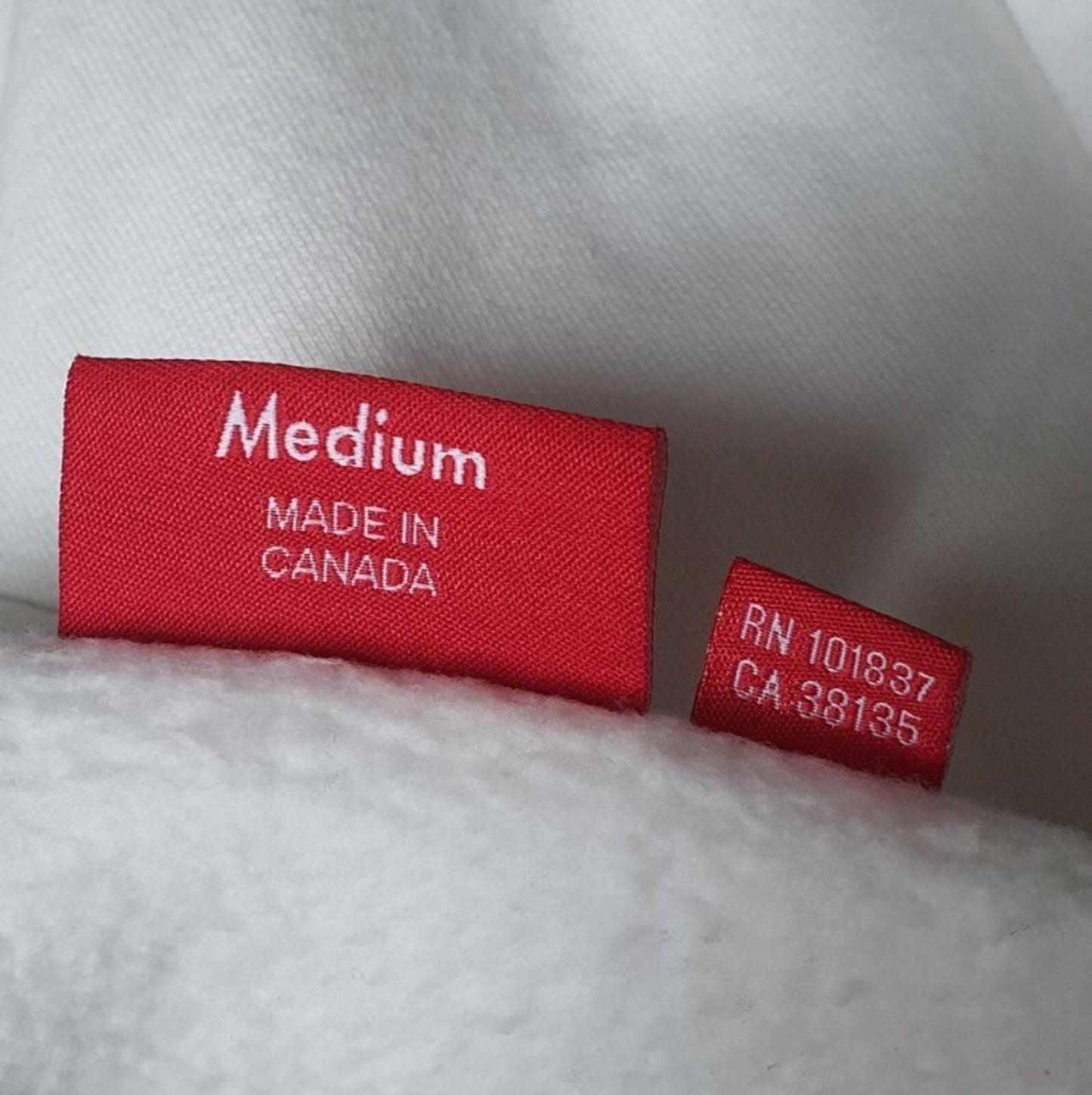SS21 Supreme Stacked Crewneck Size M Medium white sweatshirt Jumper