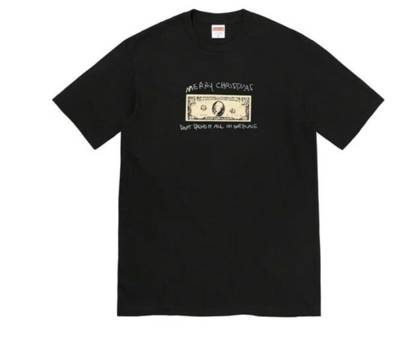 FW21 Supreme Spend it tee t-shirt black size XXL 2XL Christmas New And Unopened