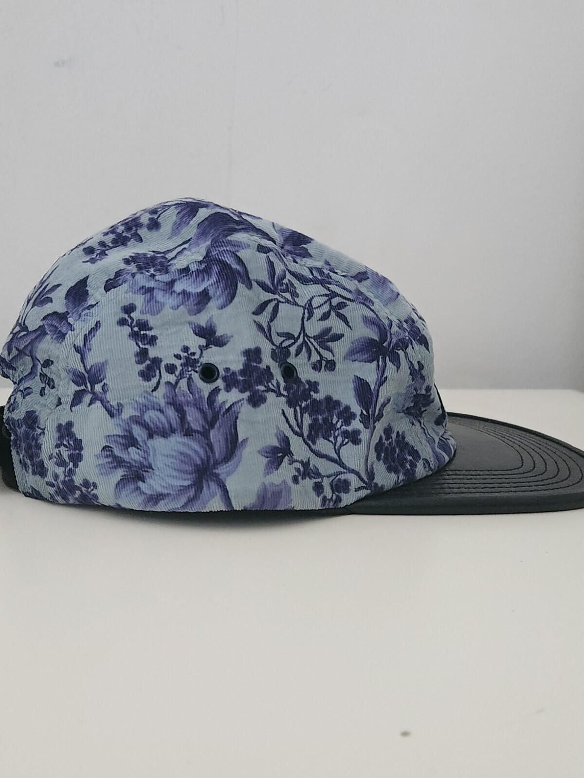 FW12 Supreme x Liberty Art Fabrics Floral Camp Cap vintage hat Leather Visor