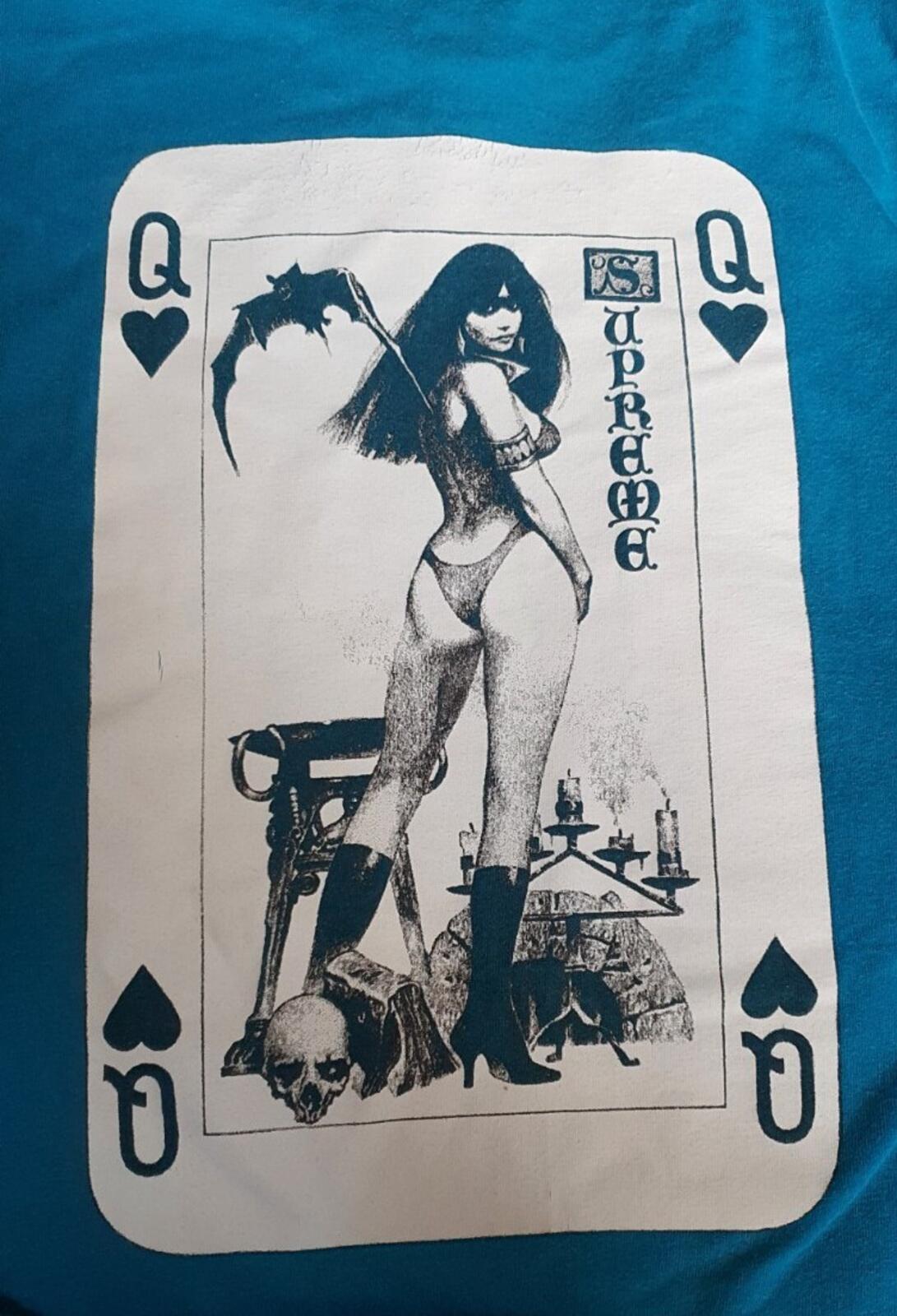 SS17 Supreme Vampirella Card tee M medium deep blue t-shirt