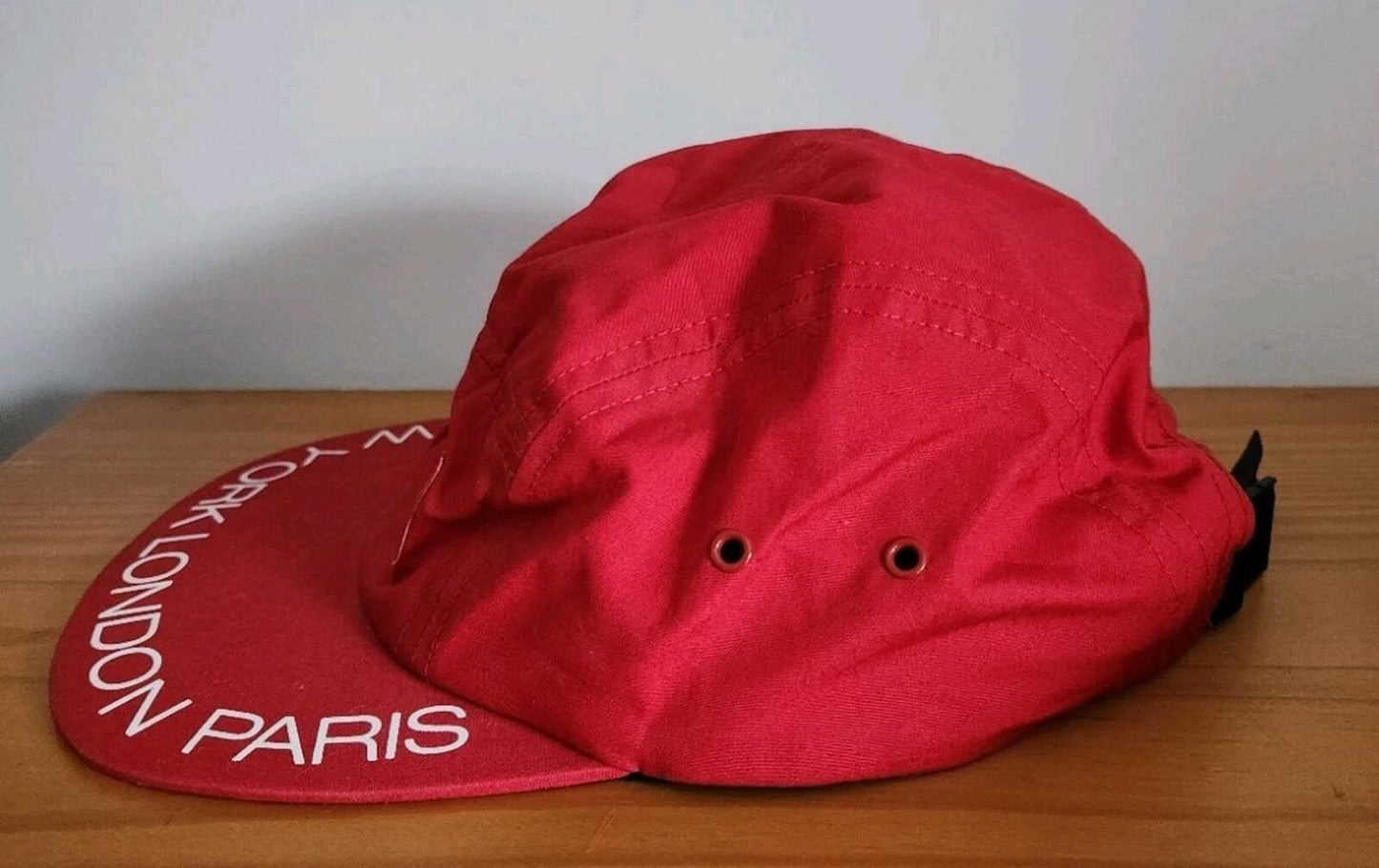 SS18 Supreme Visor Print Camp Cap Red