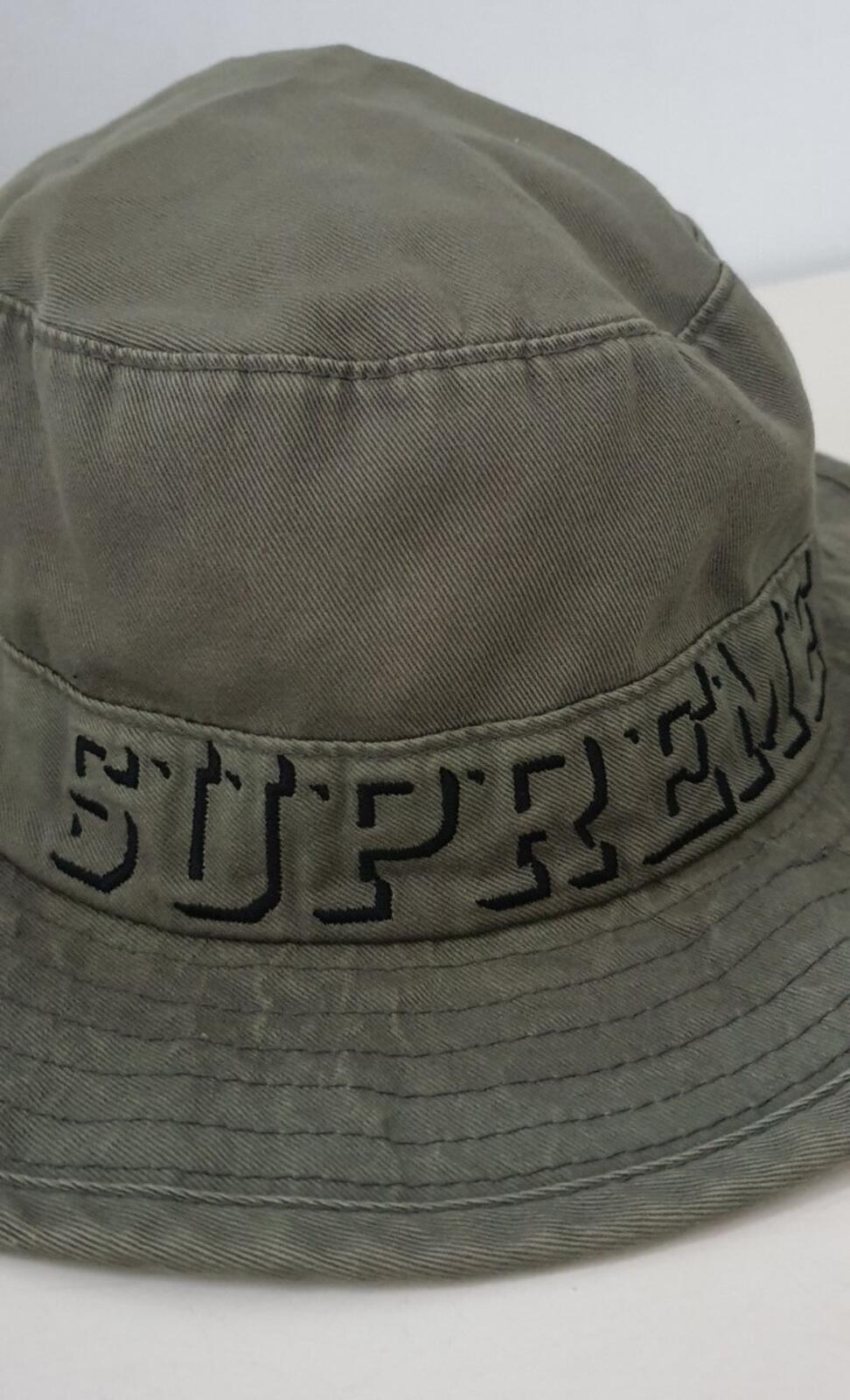 SS15 Supreme Twill boonie Hat Olive Size S / M