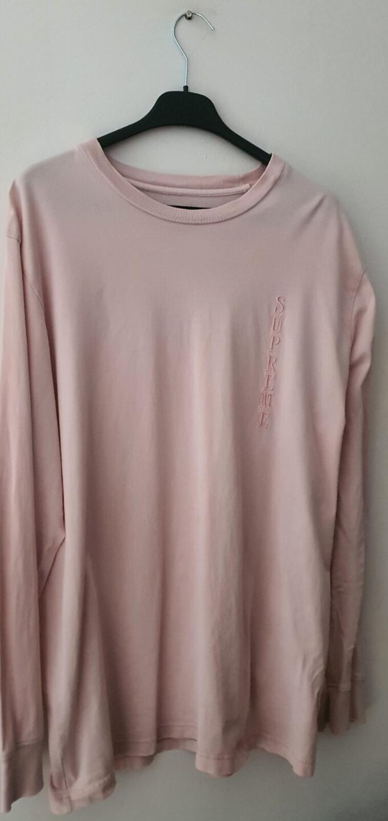 FW17 Supreme Overdyed L/S Top Pink Size XL