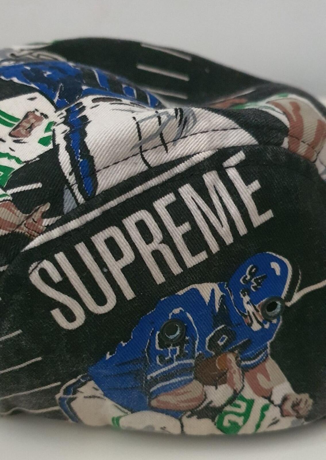 FW13 Supreme Football camp cap black hat box logo Vintage 2013 Very Rare