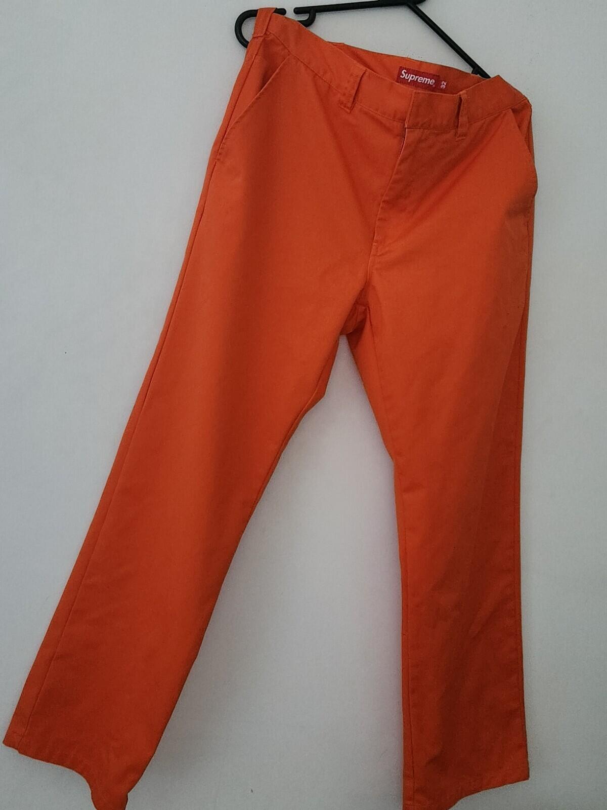 FW21 Supreme work pant size 32 Orange trousers pants W32 L32