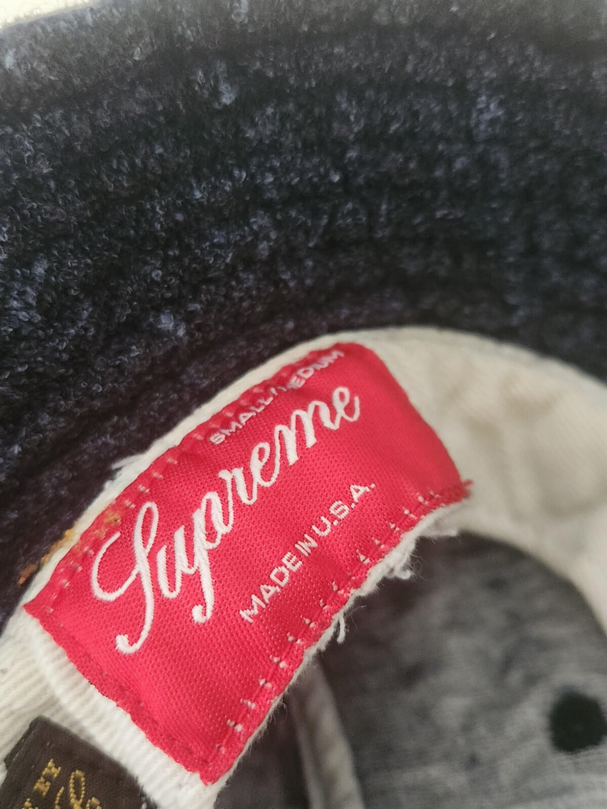 SS14 Supreme Loro Piana French Terry crusher Navy bucket hat Blue Vintage 2014