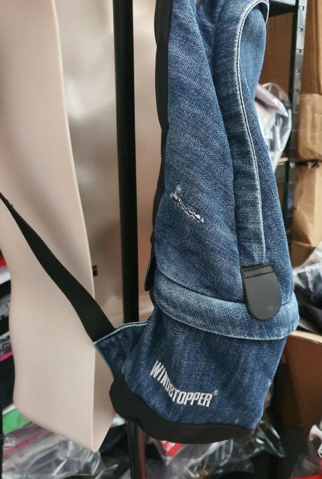 SS15 Supreme x The North Face Denim Day Pack Rucksack Blau