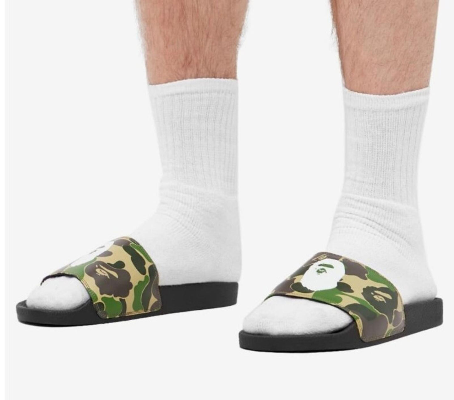 A BATHING APE APC Camo Slide Sandal slides UK 9.5 US 10 BAPE length 28 CM