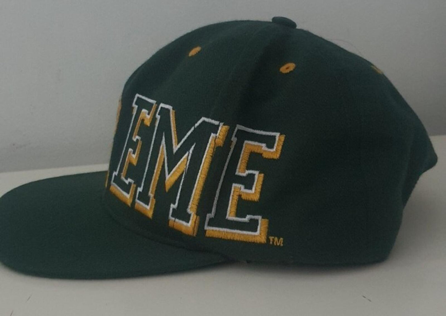 FW13 Supreme Banner 5-panel Hat Dunkelgrün Cap Vintage Sehr Selten 2013 ASAP ROCKY