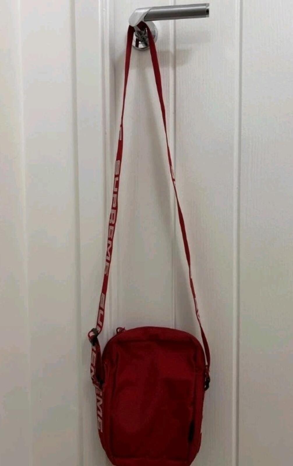 SS18 Supreme shoulder bag Cordura Fabric red side
