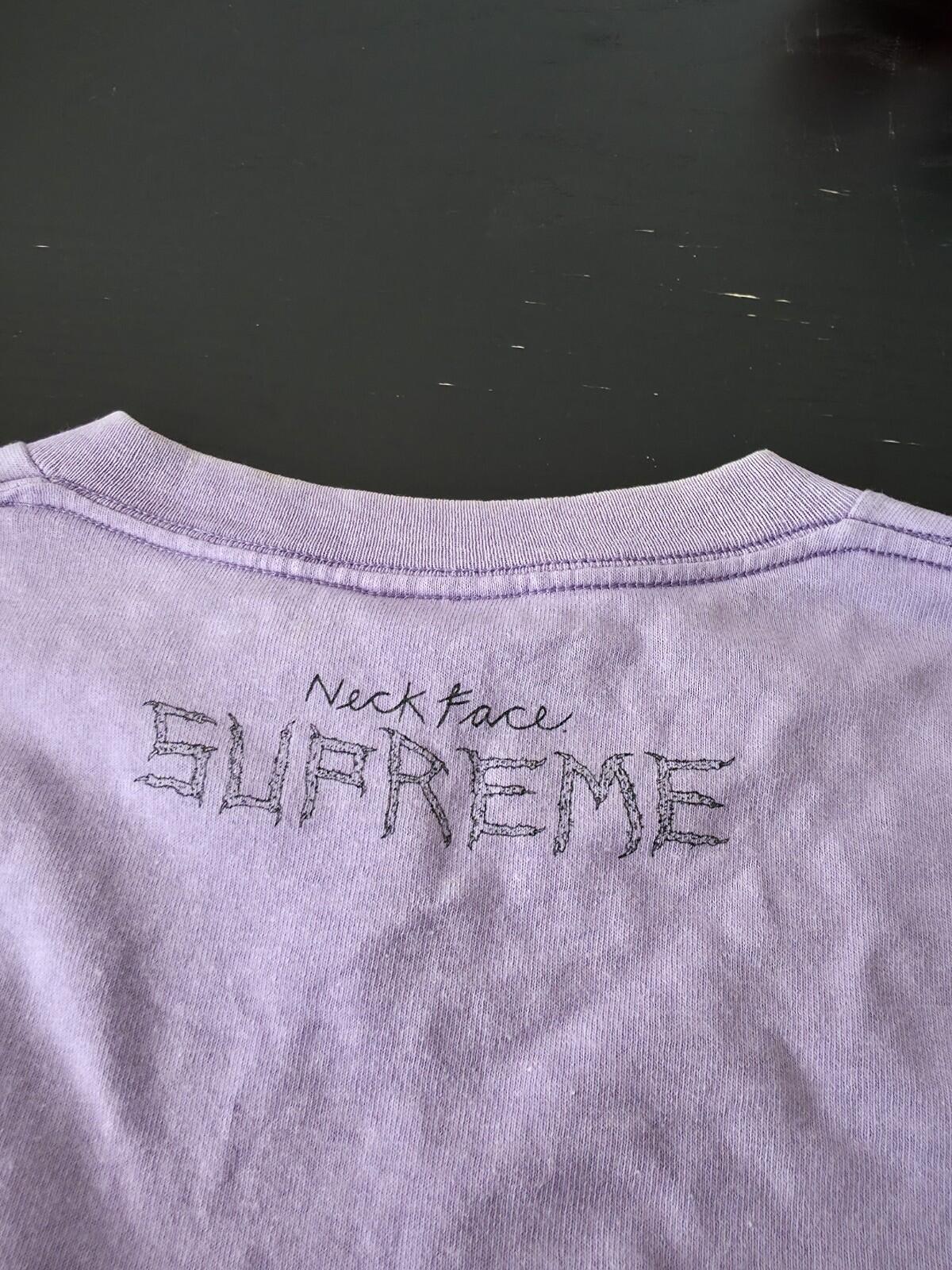 2003 Supreme x NeckFace The Ill Nail Job Tee Light Purple Size L