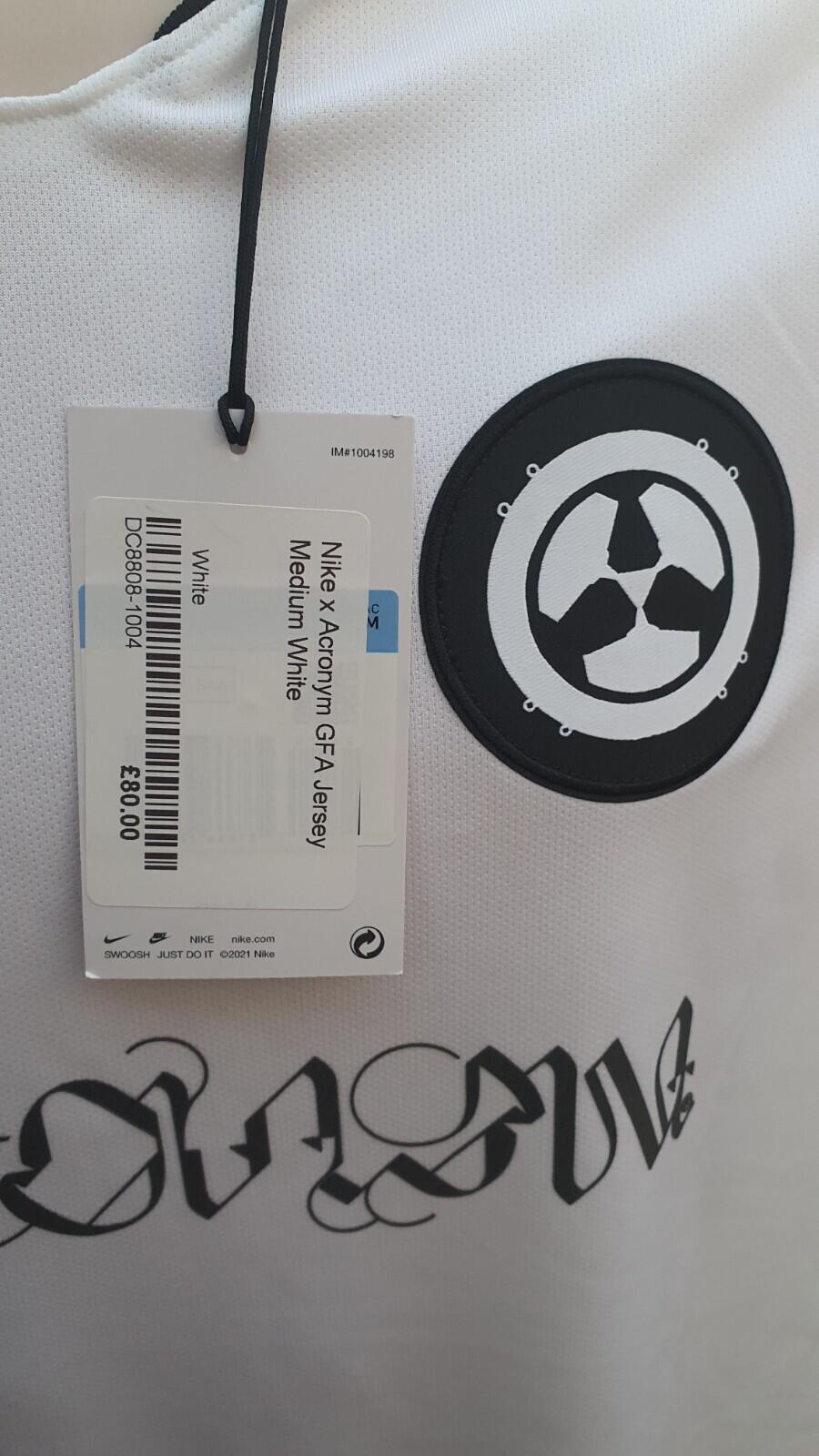 Nike x Acronym Stadium GFA Trikot T-Shirt Weiß Größe M