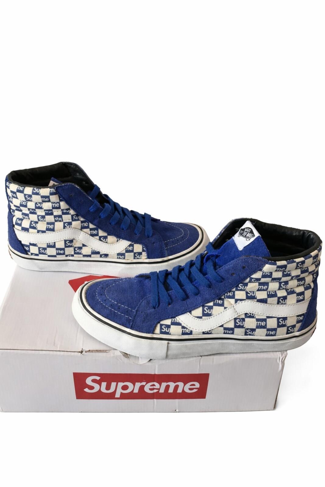 FW16 Supreme Vans Checker Logo Sk8-Hi Reissue EU 42.5 US 9.5 UK 8.5 Trainers