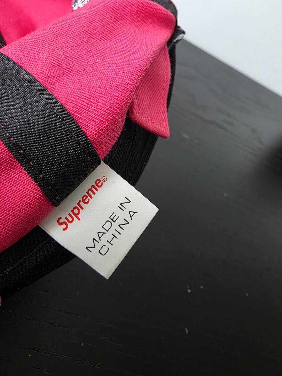 SS20 Supreme Piping 6-panel Cap Pink