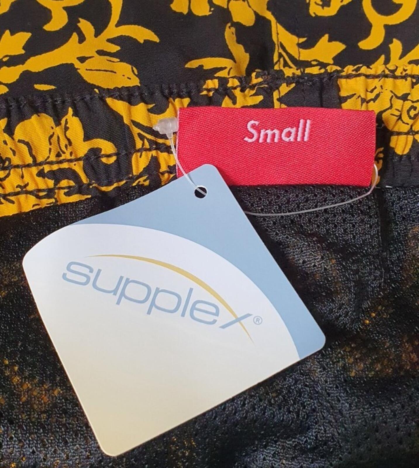 SS20 Supreme Nylon Water Short S Shorts Schwarz Floral Small Box Logo Supplex Neu