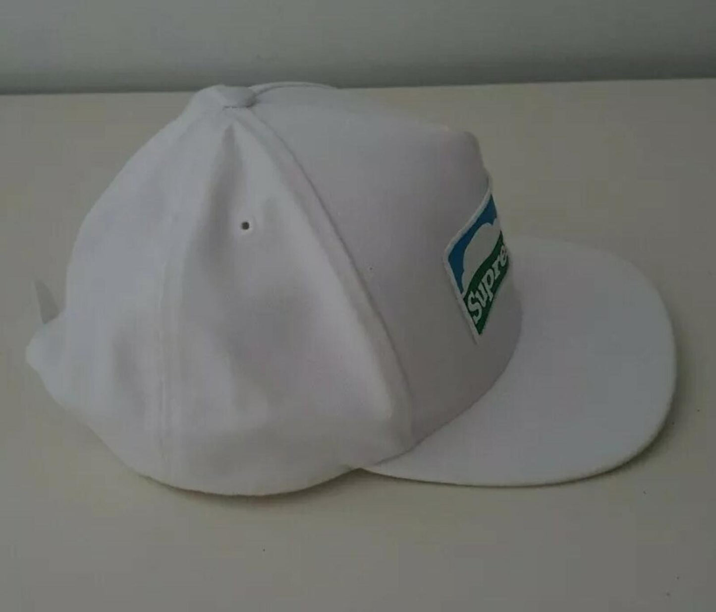 FW18 Supreme Horizon 5-panel hat white cap Farmland logo A CEASE AND DESIST