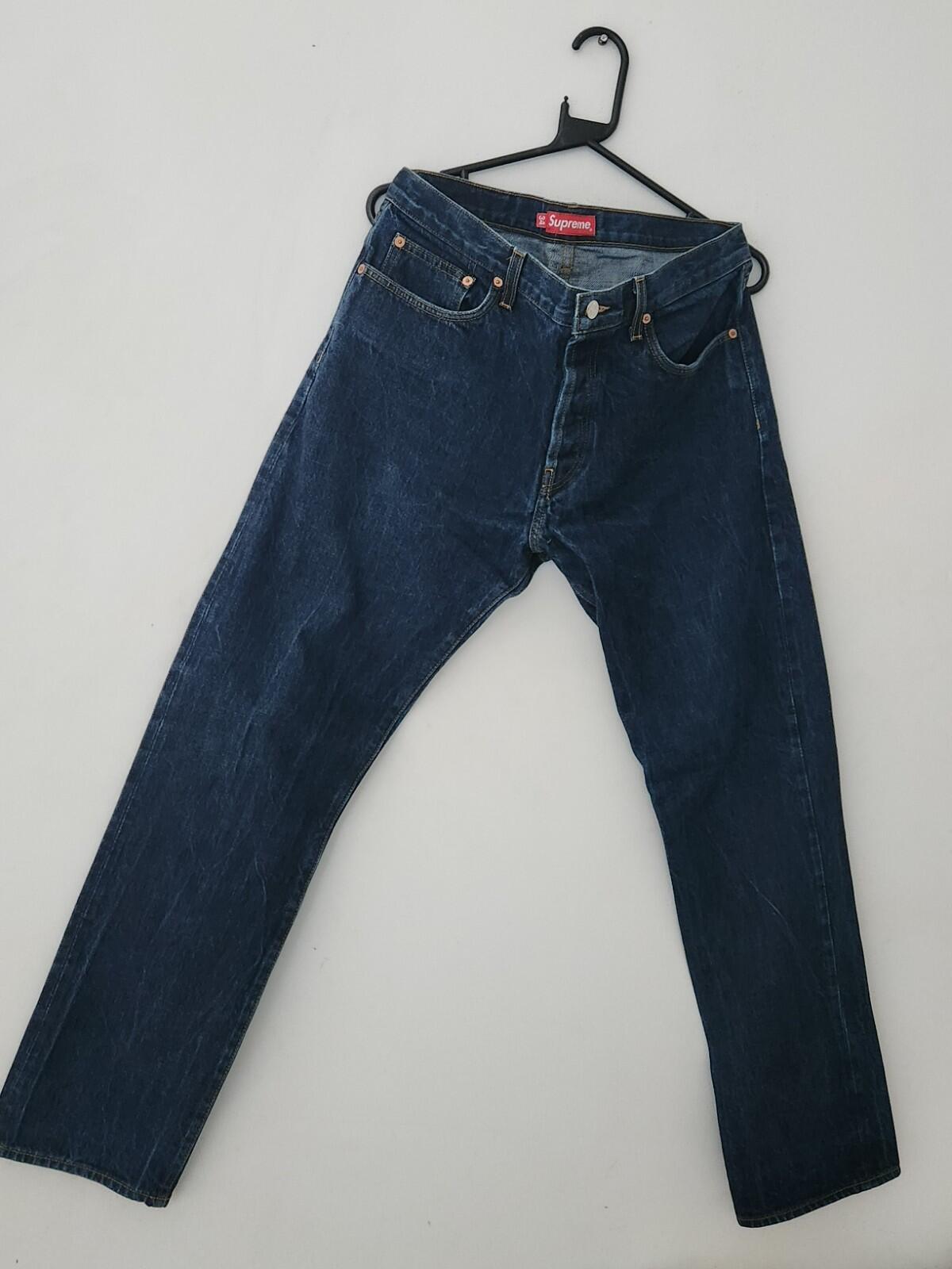 Supreme Denim Slim jeans size 34 W34 L32 made in U.S.A Blue Trousers