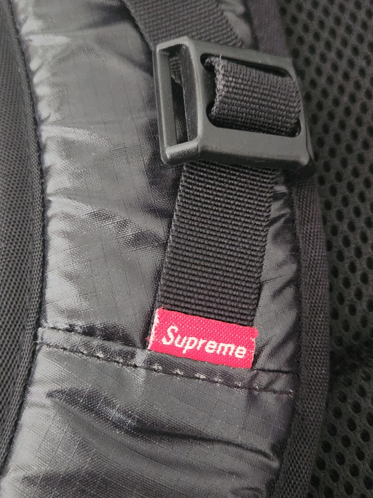 FW17 Supreme black backpack Cordura Fabric box logo Reflective text 20L Bag