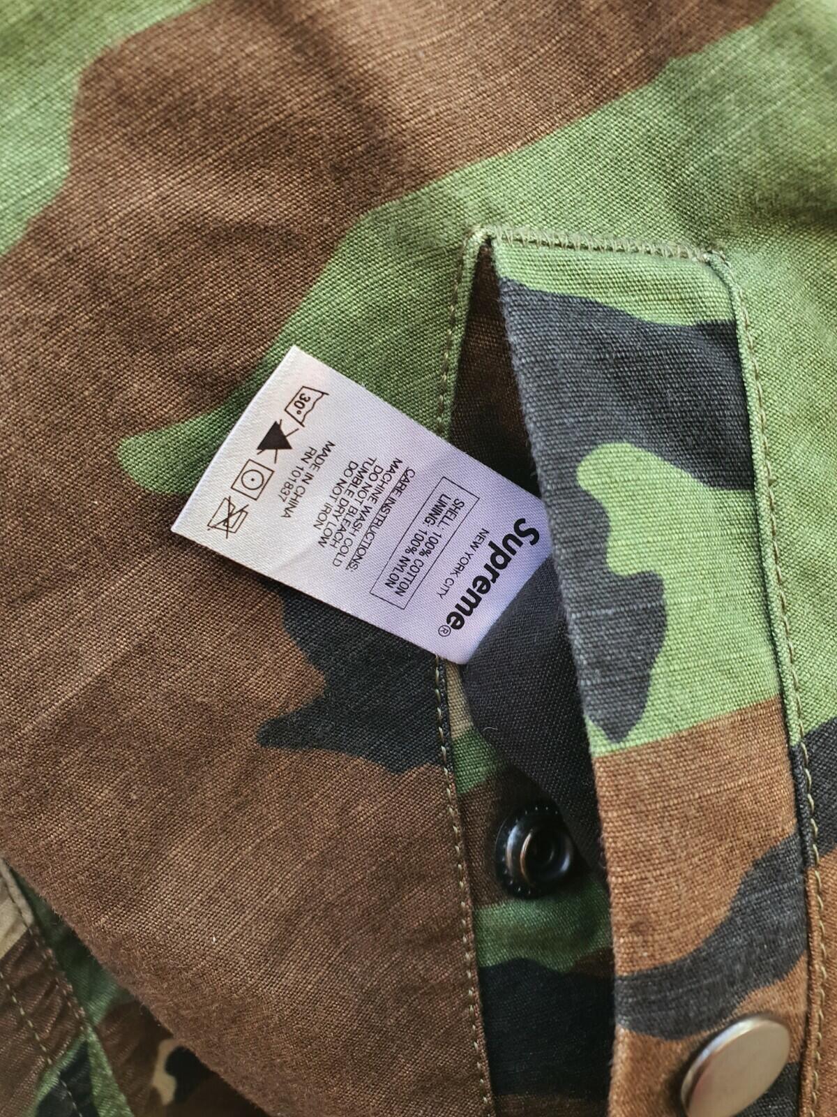 SS15 Supreme MA-1 Reversible Jacket Green Camo Black Size M