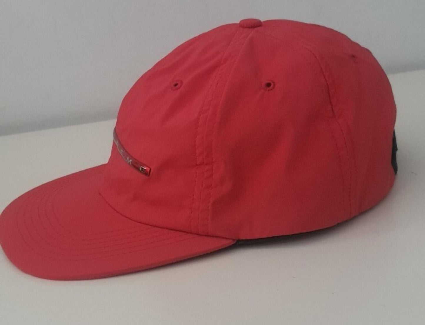 SS17 Supreme Chrome Stripe 6-panel Red cap hat