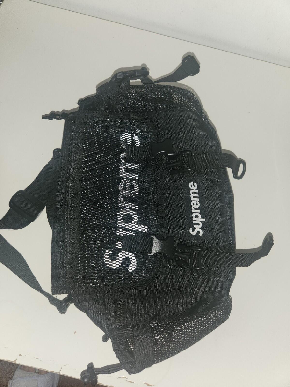 SS20 Supreme waist bag Black Shoulder Belt Cordura
