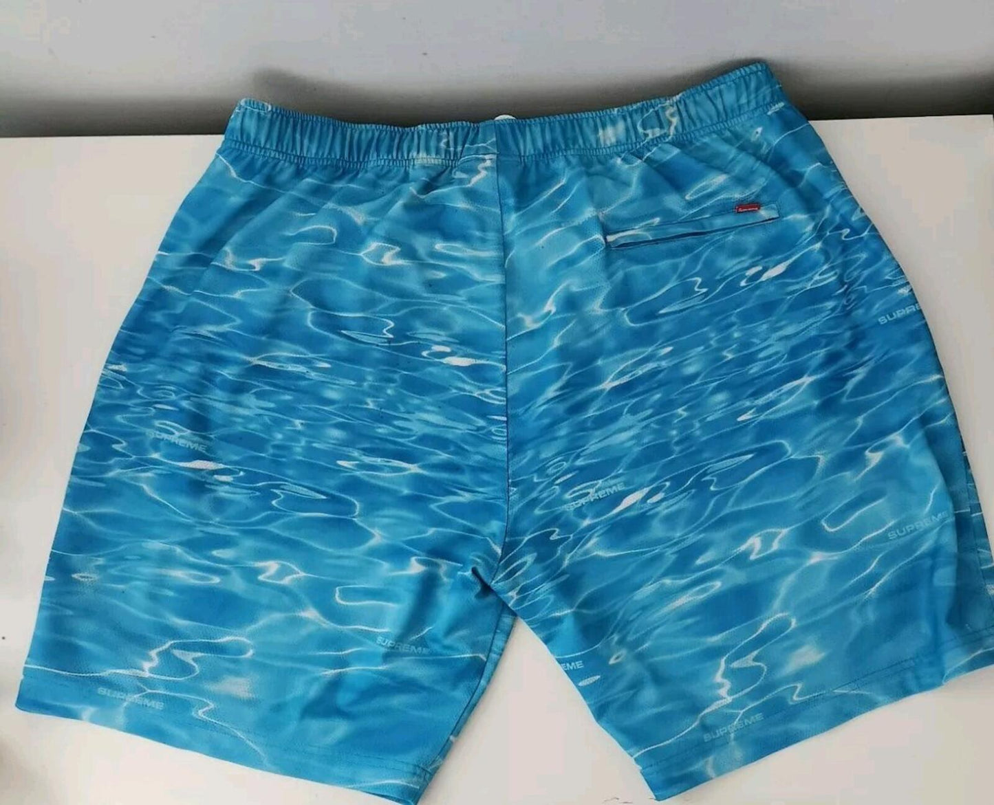 SS17 Supreme Ripple Basketball Short size XL swim shorts Blue Poly Mesh