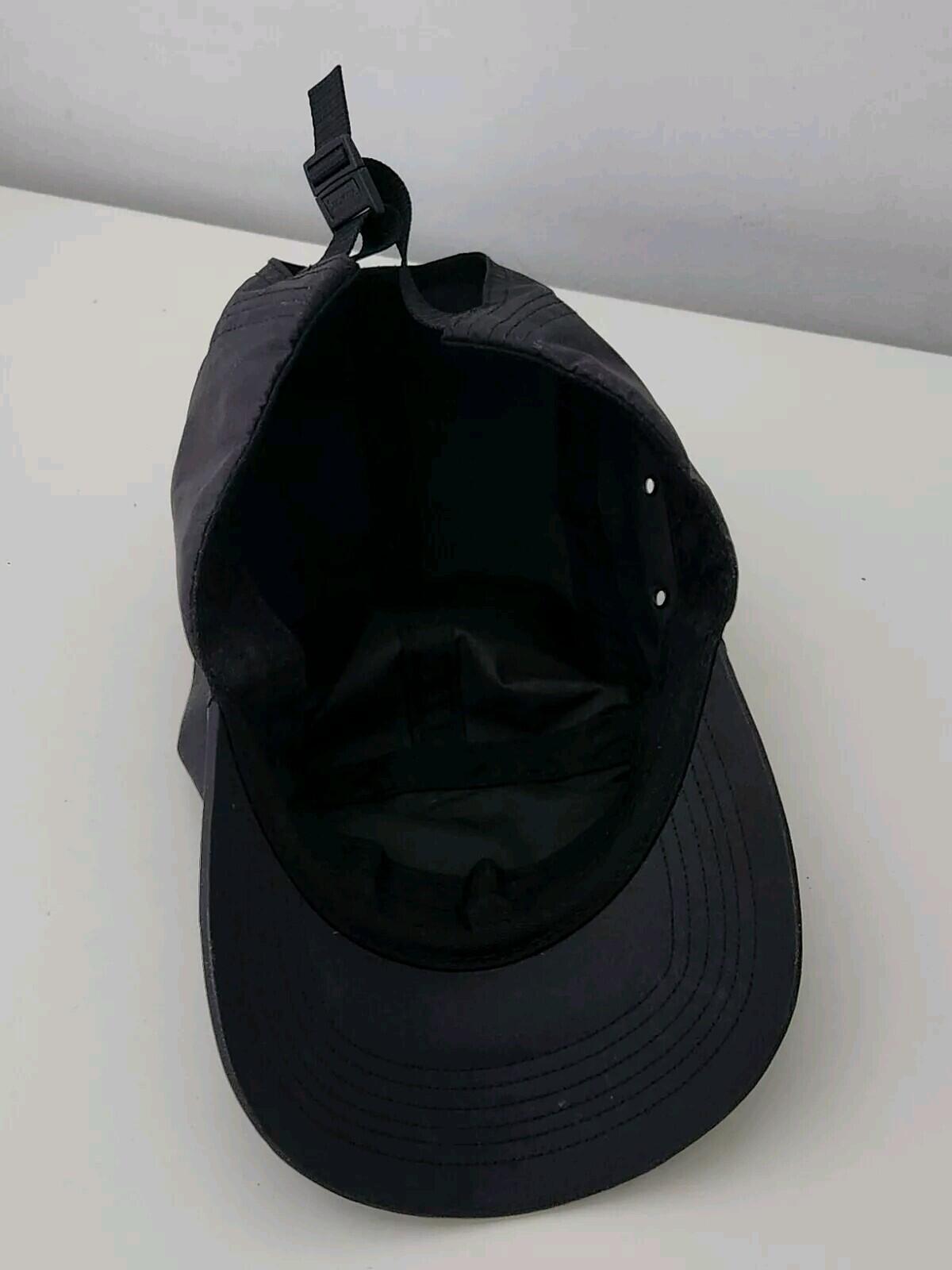 FW20 Supreme Inset Logo Camp Cap Black Rubber Box logo Water Resistant Hat