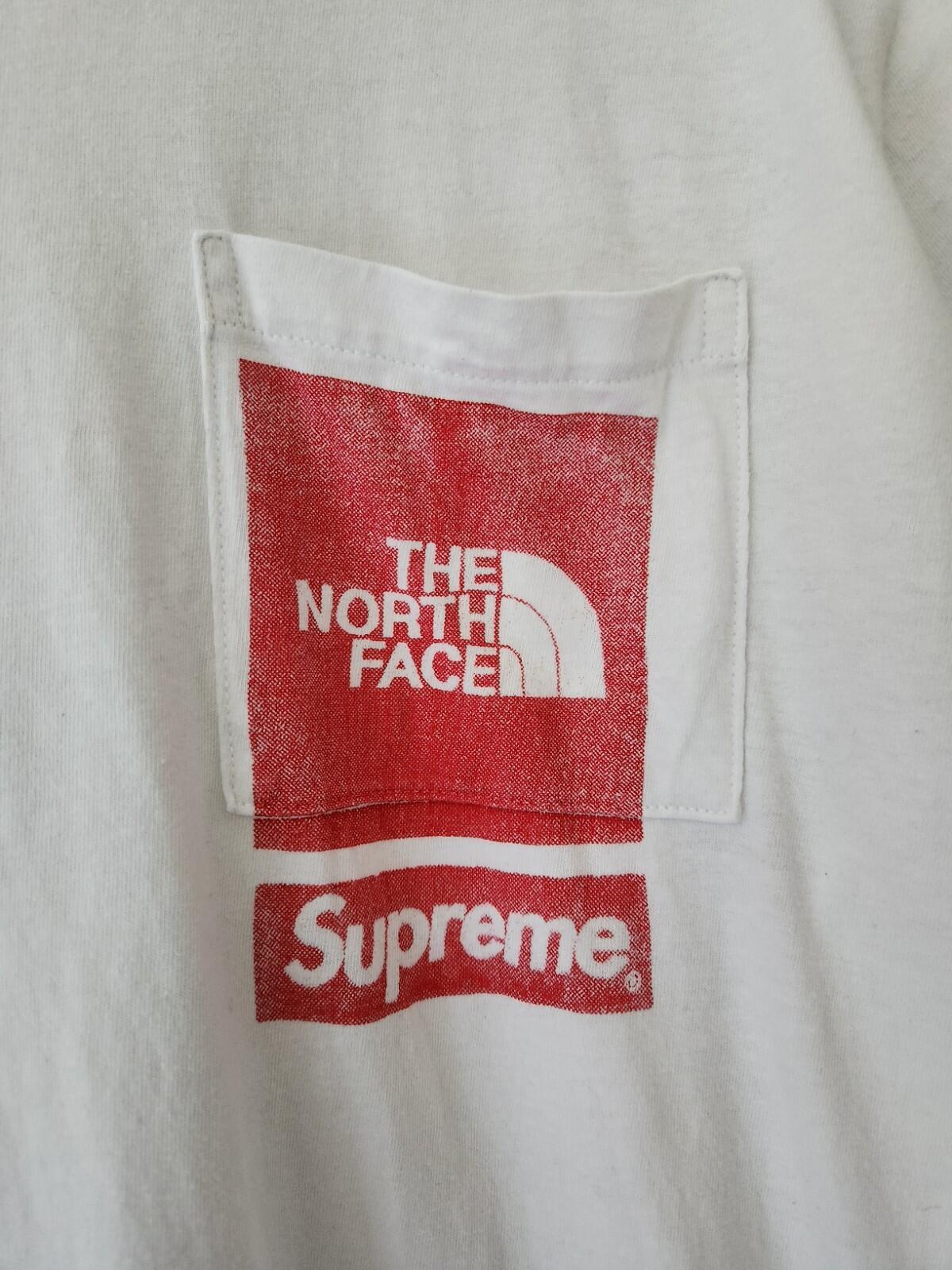 SS23 Supreme x The North Face Printed Pocket Tee White Size M