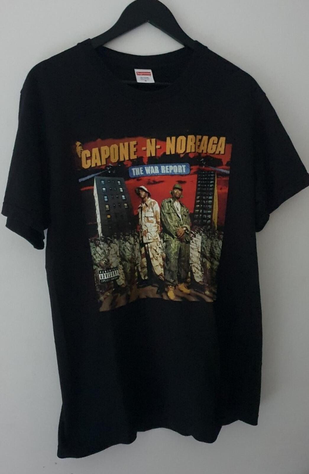 FW16 Supreme The War Report Tee M Medium black T-shirt Capone-N-Noreaga CNN