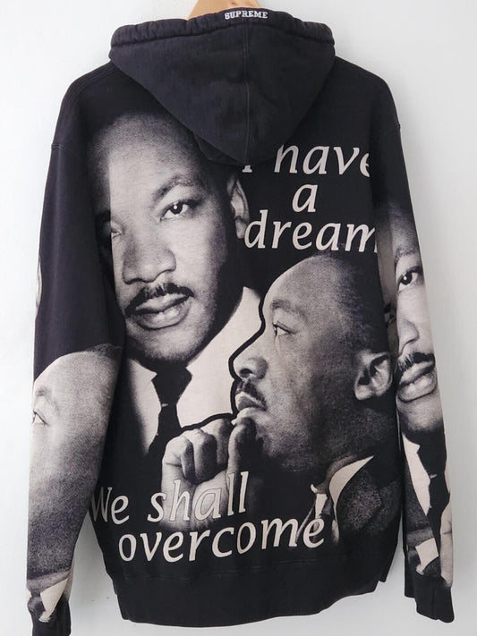 Sudadera con capucha negra Supreme MLK SS18 talla L Martin Luther King