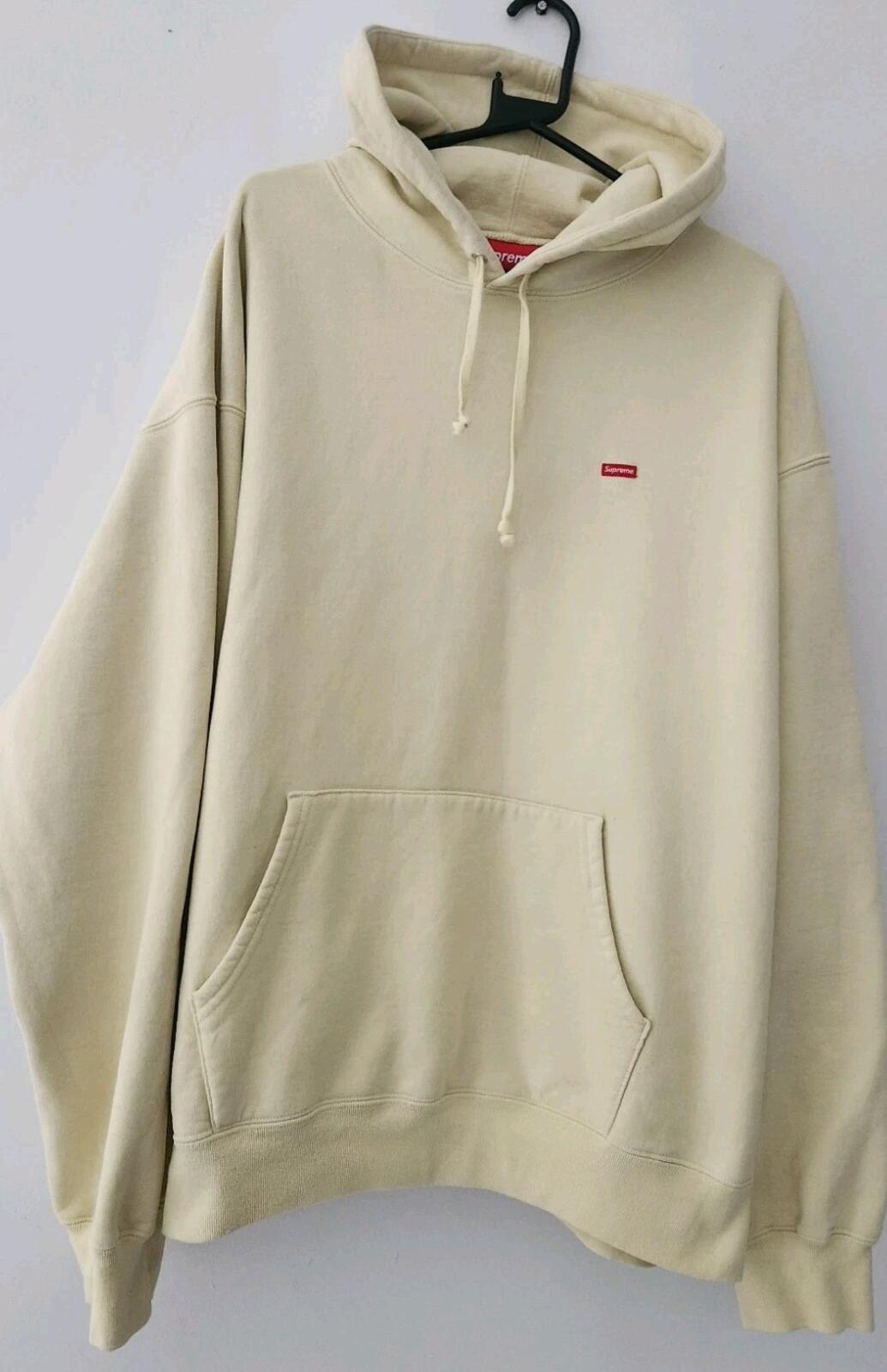 SS23 Supreme Small Box Hooded Sweatshirt 2XL XXL Yellow Hoodie Logo Pullover