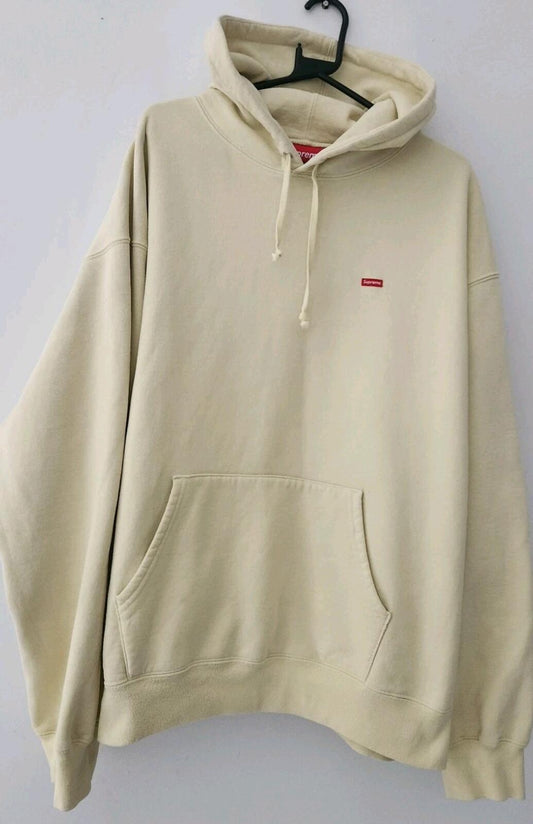 SS23 Supreme Small Box Hooded Sweatshirt 2XL XXL Yellow Hoodie Logo Pullover