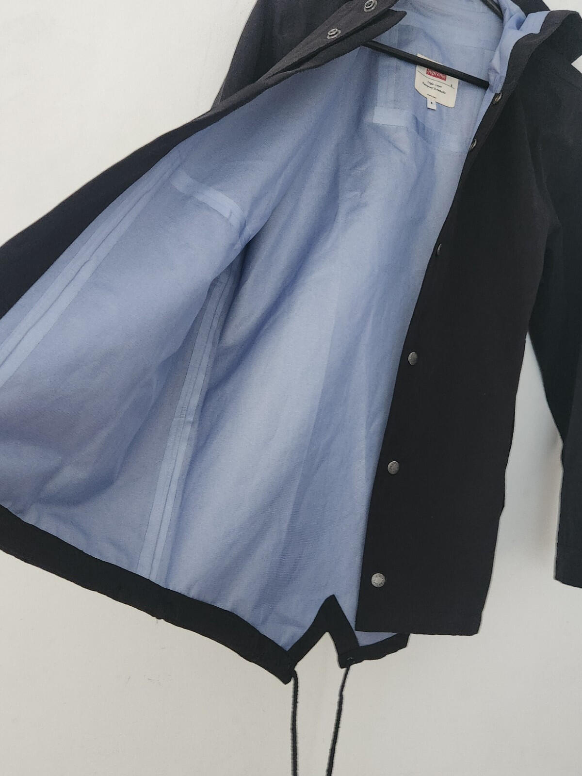 SS13 Supreme Taped Seam Fishtail Black jacket coat Parka Vintage 2013 Waterproof