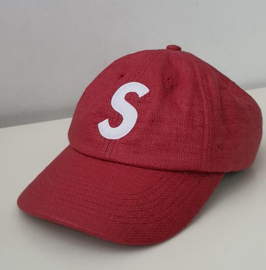 Gorra SS22 Supreme Raffia S Logo 6 Paneles Roja